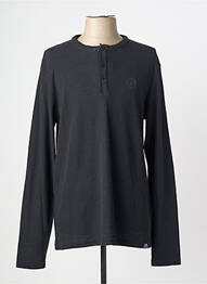 Tricou guler tunisian mâneci lungi albastru FQ1924 homme