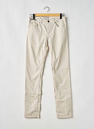 Pantalon slim țesătură poplin mărime normală bej TELERIA ZED homme