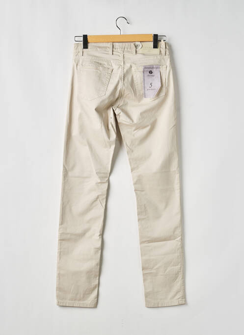 Pantalon slim țesătură poplin mărime normală bej TELERIA ZED homme