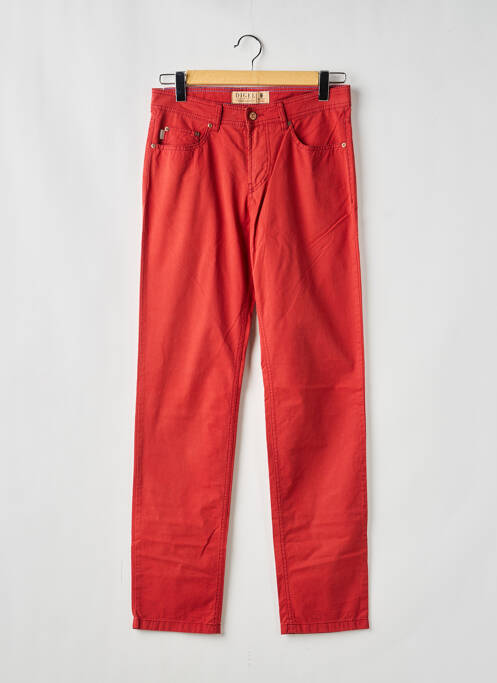 Pantalon slim țesătură poplin mărime normală portocaliu DIGEL homme