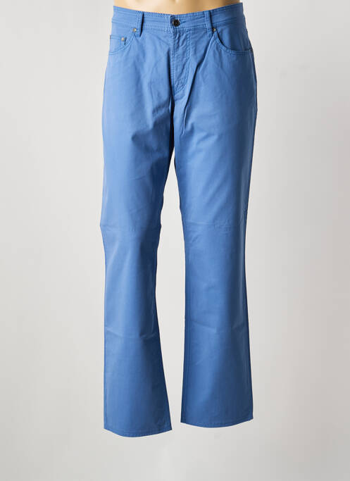 Pantalon slim țesătură poplin mărime normală albastru DIGEL homme