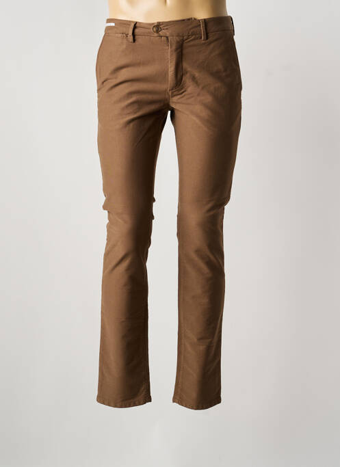 Pantalon chino țesătură poplin mărime normală gri TELERIA ZED homme