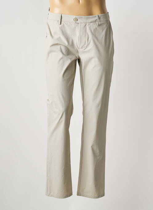 Pantalon chino țesătură poplin mărime normală bej TELERIA ZED homme