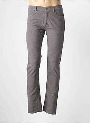 Pantalon slim țesătură melanj mărime normală albastru TELERIA ZED bărbat