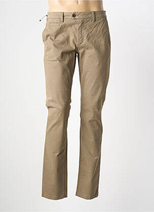 Pantalon chino țesătură poplin mărime normală verde TELERIA ZED homme