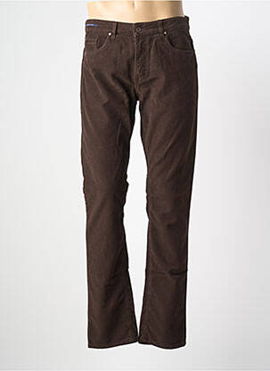 Pantalon slim talie cu cleme mărime normală maro TELERIA ZED bărbat