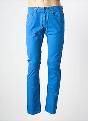Pantalon slim țesătură poplin mărime normală albastru MCS bărbat