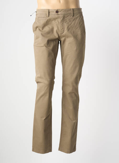 Pantalon chino țesătură poplin mărime normală verde TELERIA ZED homme