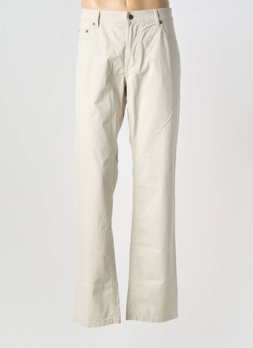 Pantalon drept țesătură poplin mărime normală bej DIGEL homme