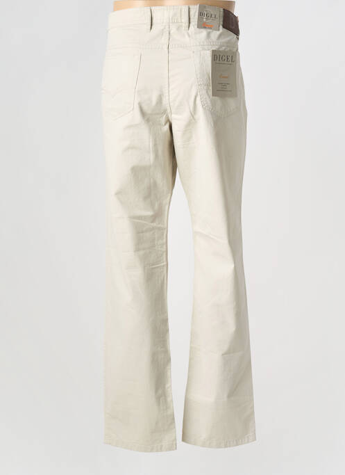 Pantalon drept țesătură poplin mărime normală bej DIGEL homme