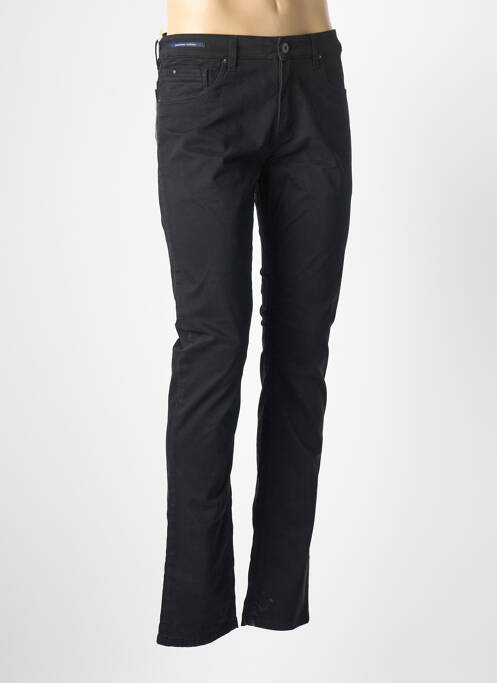 Pantalon slim țesătură poplin mărime normală negru TELERIA ZED homme