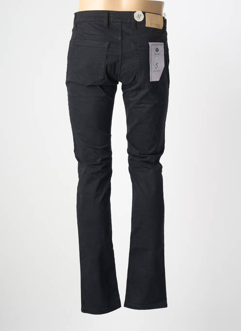 Pantalon slim țesătură poplin mărime normală negru TELERIA ZED homme