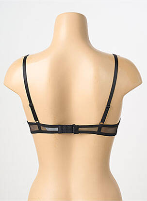 Sutien efect material satinat top sutien push-up negru CHARLOTT' femeie