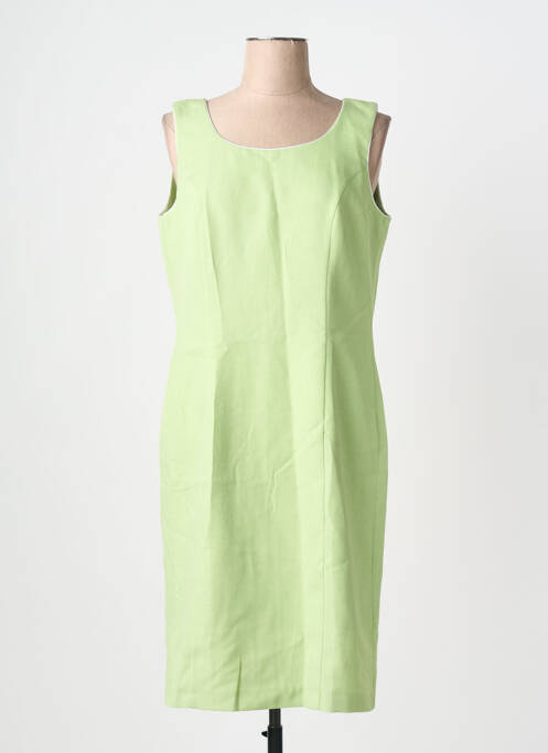 Rochie midi țesătură crep fără mâneci verde DAMART femme