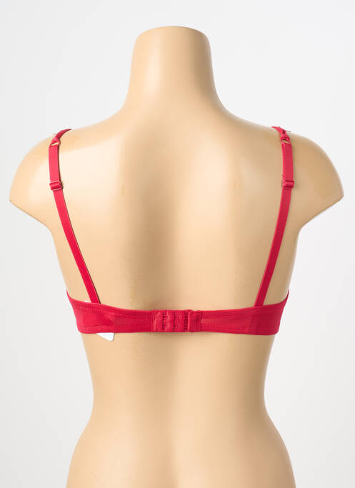 Sutien efect material satinat top sutien modelat roșu CHARLOTT' femme