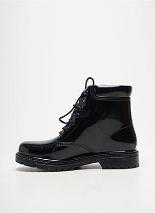 Botine/ghete țesătură satinată toc plat până la 3 cm negru ARMANI femeie