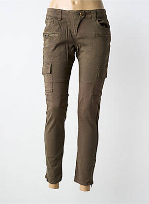 Pantalon cargo subțire talie joasă maro LA REDOUTE femeie