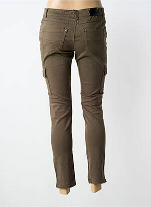 Pantalon cargo subțire talie joasă maro LA REDOUTE femeie