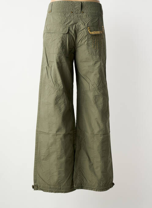Pantalon larg țesătură poplin mărime normală verde PHILDAR femme