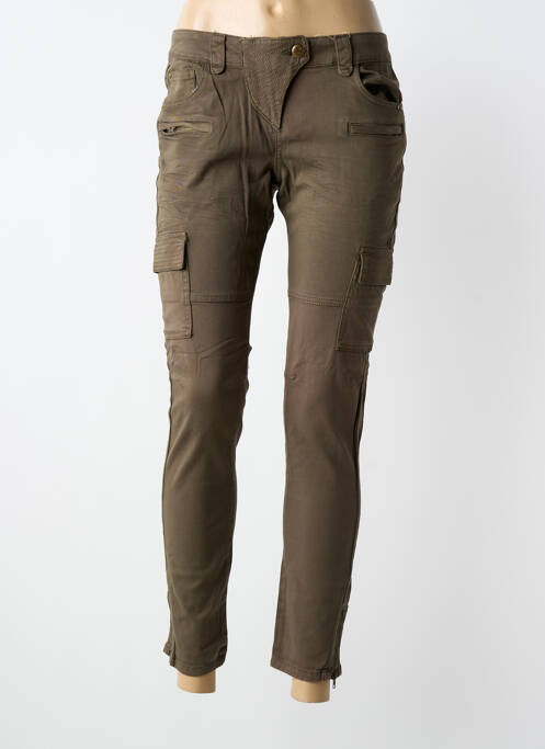 Pantalon cargo țesătură poplin talie joasă maro LA REDOUTE femme