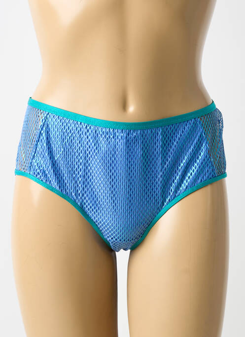 Chilot efect material satinat albastru CHARLOTT' femme
