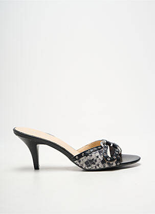 Mulete/saboți țesătură satinată toc de 7 la 9 cm negru GUESS femeie
