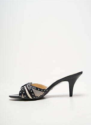 Mulete/saboți țesătură satinată toc de 7 la 9 cm negru GUESS femeie