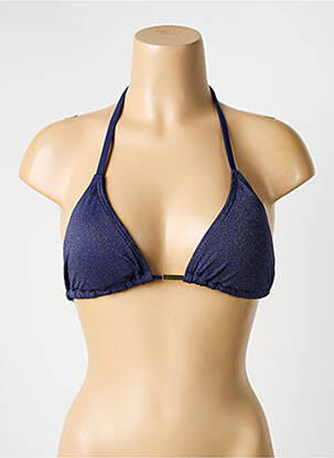 Sutien de costum de baie elasticitate top triunghiuri albastru LAGON BLEU femeie
