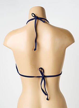 Sutien de costum de baie elasticitate top triunghiuri albastru LAGON BLEU femeie