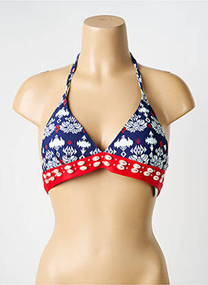 Sutien de costum de baie elasticitate top triunghiuri albastru VERY ZEN femeie