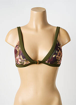 Sutien de costum de baie elasticitate sutien cupe întregi cu decolteu înalt verde VERY ZEN femeie