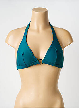 Sutien de costum de baie elasticitate top triunghiuri verde LAGON BLEU femeie