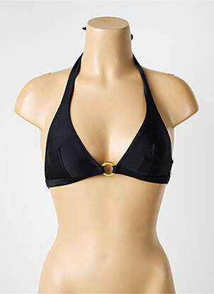 Sutien de costum de baie elasticitate top triunghiuri negru LAGON BLEU femme