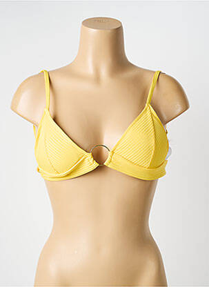 Sutien de costum de baie elasticitate top sutien modelat galben HIBIKINI femeie