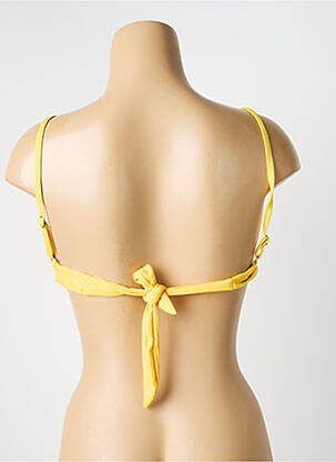 Sutien de costum de baie elasticitate top sutien modelat galben HIBIKINI femeie