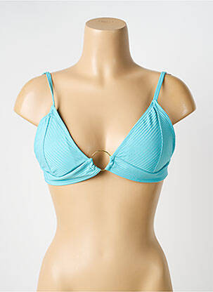 Sutien de costum de baie elasticitate top sutien modelat albastru HIBIKINI femme