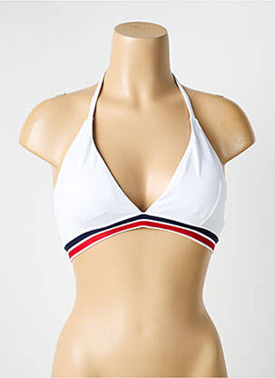 Sutien de costum de baie elasticitate top sutien modelat alb LAGON BLEU femeie