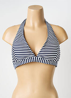 Sutien de costum de baie elasticitate top triunghiuri albastru LAGON BLEU femeie