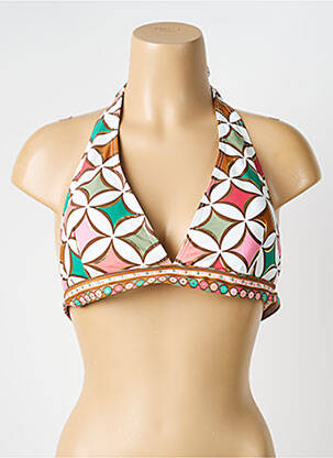 Sutien de costum de baie elasticitate top sutien modelat maro LAGON BLEU femeie
