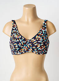 Sutien de costum de baie elasticitate sutien cupe întregi cu decolteu înalt albastru LAGON BLEU femme