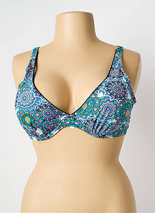 Sutien de costum de baie elasticitate top sutien modelat albastru VERY ZEN femeie