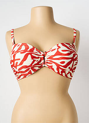 Sutien de costum de baie elasticitate top bentiță roșu LAGON BLEU femme