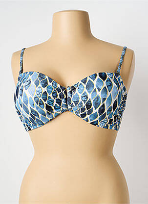 Sutien de costum de baie elasticitate top bentiță albastru LAGON BLEU femme