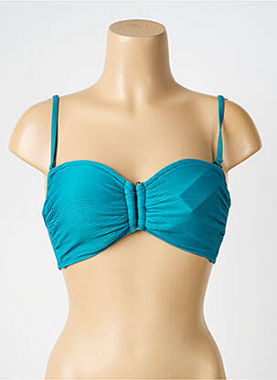 Sutien de costum de baie elasticitate top bentiță albastru deschis LAGON BLEU femeie