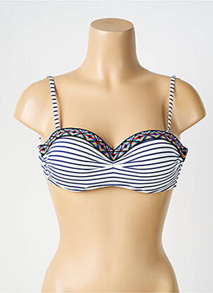 Sutien de costum de baie elasticitate sutien balconet cu decolteu înalt alb NEUFRED femeie