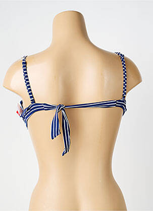 Sutien de costum de baie elasticitate sutien balconet cu decolteu înalt albastru NEUFRED femeie