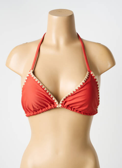 Sutien de costum de baie elasticitate top triunghiuri portocaliu LAGON BLEU femme