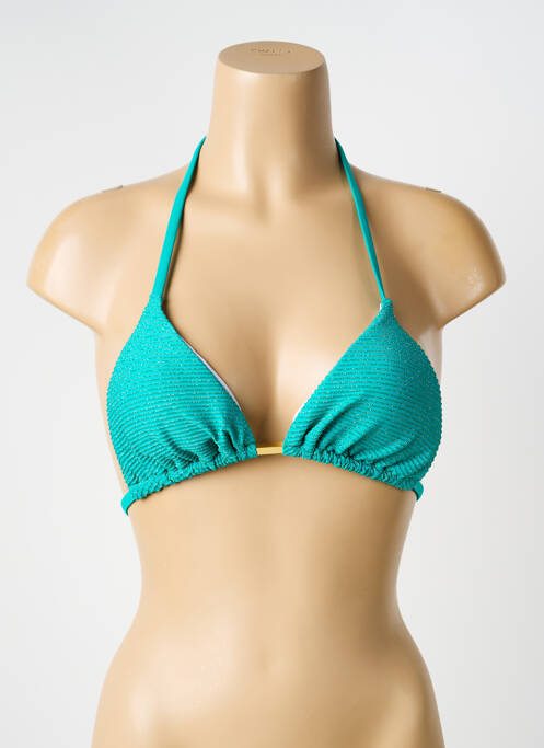 Sutien de costum de baie elasticitate top triunghiuri verde LAGON BLEU femme