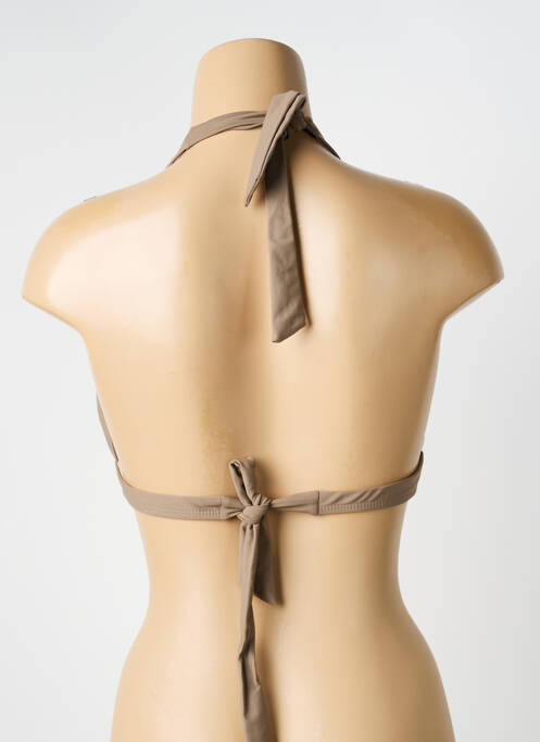 Sutien de costum de baie elasticitate top sutien modelat bej HIBIKINI femme