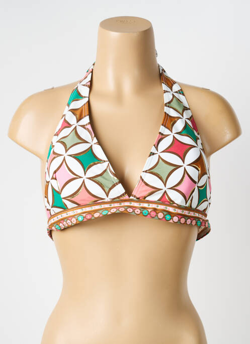 Sutien de costum de baie elasticitate top sutien modelat maro LAGON BLEU femme